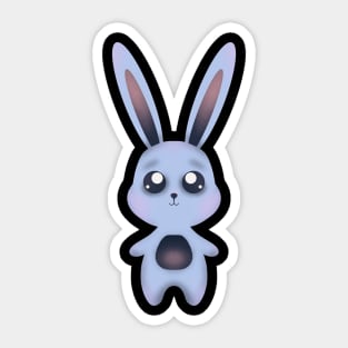Cute Blue Bunny boy Kids design Sticker